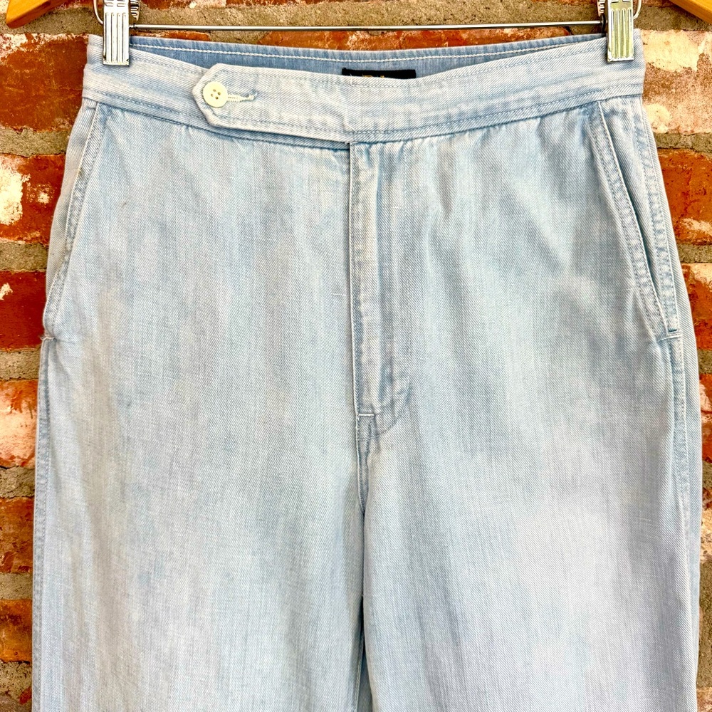 Vintage Polo Ralph Lauren Y2K Wide Leg Jeans 26 High Rise 34” Inseam - Picture 3 of 13